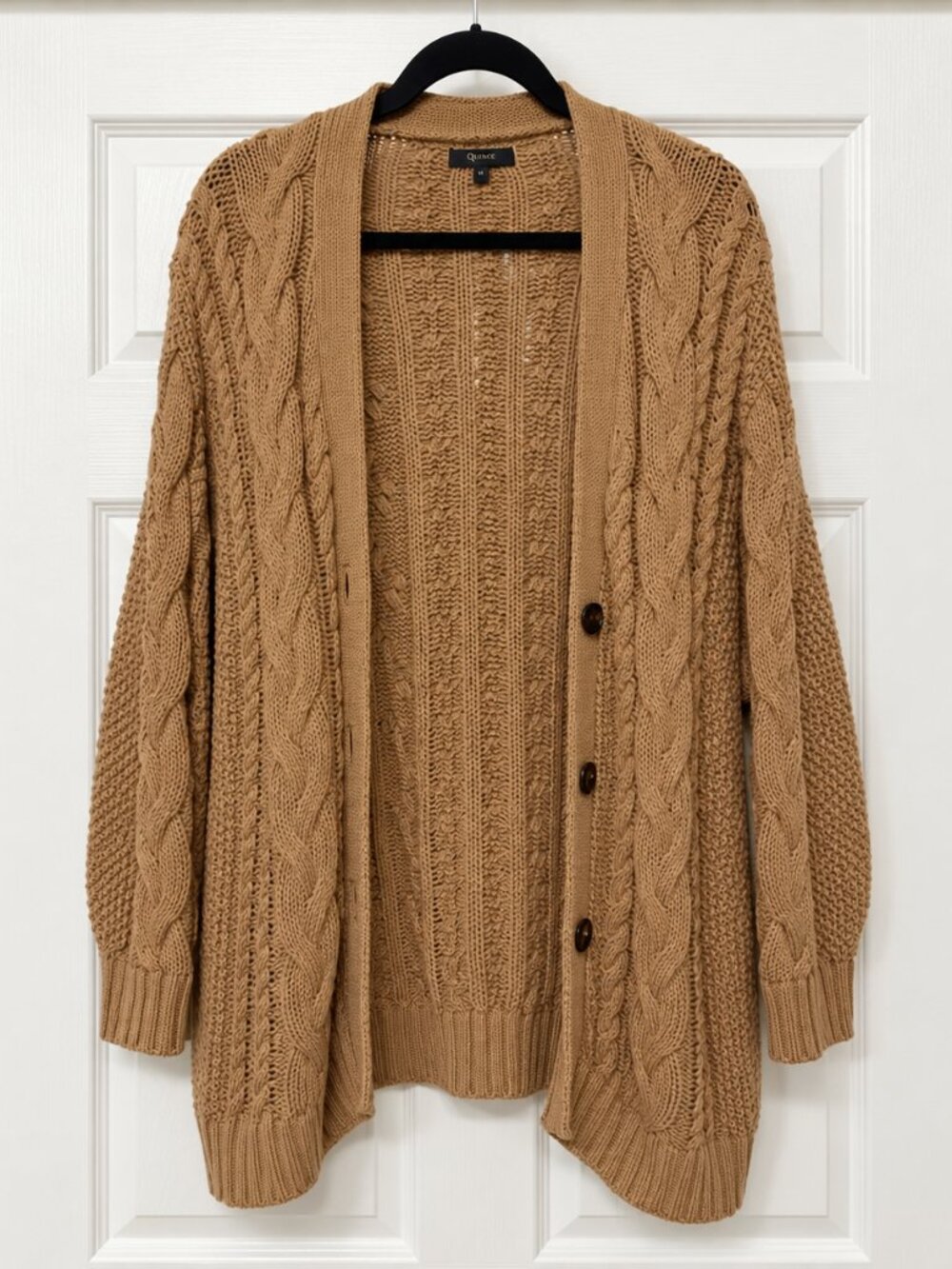Quince 100% Organic Cotton Oversized Cable Cardigan